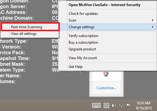 how to disable mcafee antivirus in windows xp
